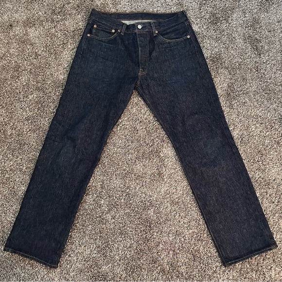 Levi's 501 Original shrink to fit Straight Jeans size 34x32 - Picture 2 of 9